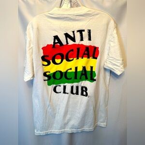 Anti Social Social Club Size Medium Jamaica Bobsled White T-Shirt Made In USA